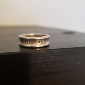 Tiffany and Co 1837 silver concave ring